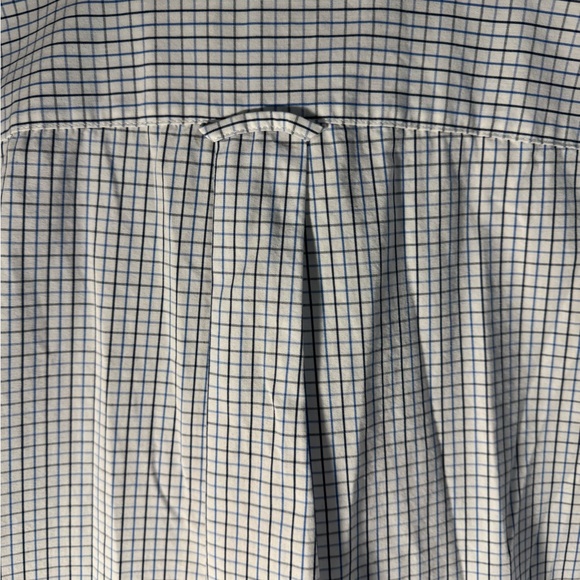 Men's IZOD Blue Long Sleeve Checkered Dress Shirt Size Large 100% Cotton - Picture 13 of 13
